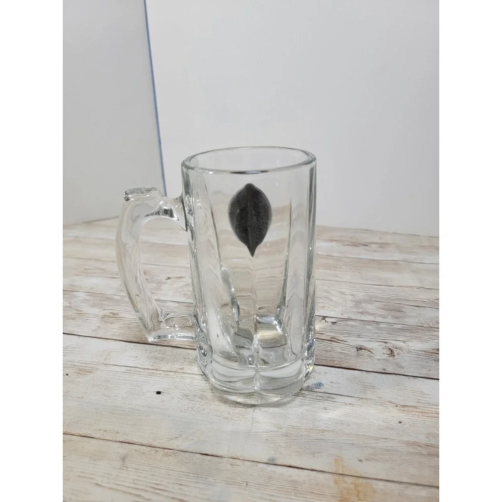 Carnival Legend Cruise Line Fun Ship Glass Beer Stein Mug Pewter Medallion Logo